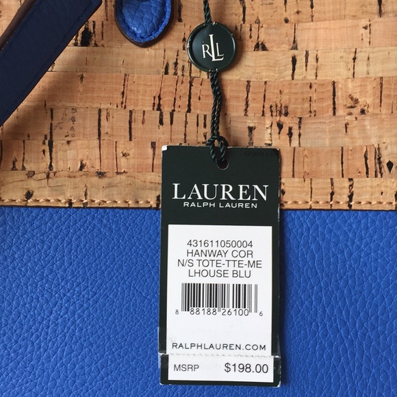 RALPH LAUREN Hanway Cork Tote Shopper Purse NWT - Picture 3 of 8